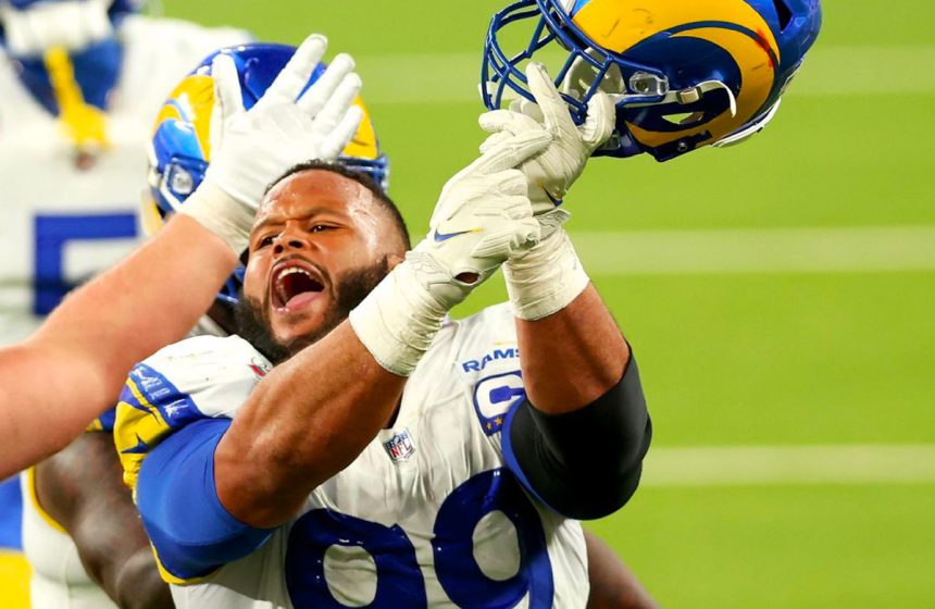 Rams defensive lineman Aaron Donald in 99 Club for Madden 23